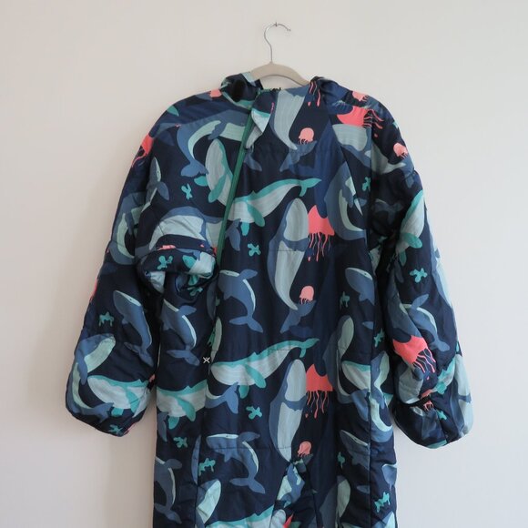 SELK BAG Recycled Deep Sea Sleeping Bag Suit Outdoor Gorpcore - Kid's Size L - Picture 3 of 16